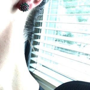Jewelry - Emerald & Rhodolite Garnet Earrings 18K vermeil Jewelry - Emerald & Rhodolite Garnet Earrings 18K vermeil